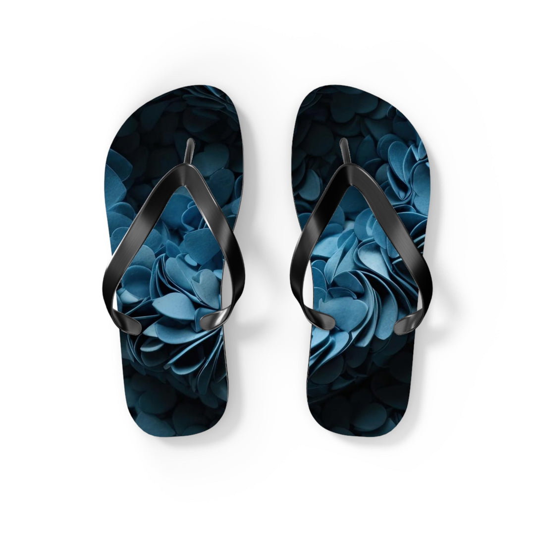 Azure Petal Heart - Flip Flops - Shoes - g(0D·IO) - S - Black sole -