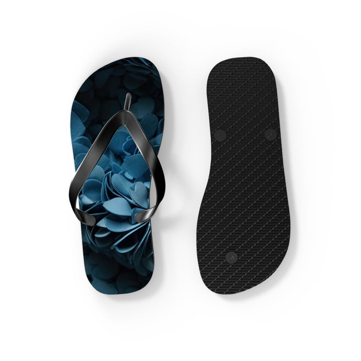 Azure Petal Heart - Flip Flops - Shoes - g(0D·IO) - XL - Black sole -