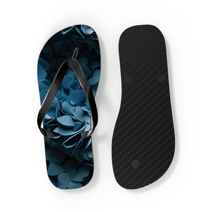 Azure Petal Heart - Flip Flops - Shoes - g(0D·IO) - XL - Black sole -