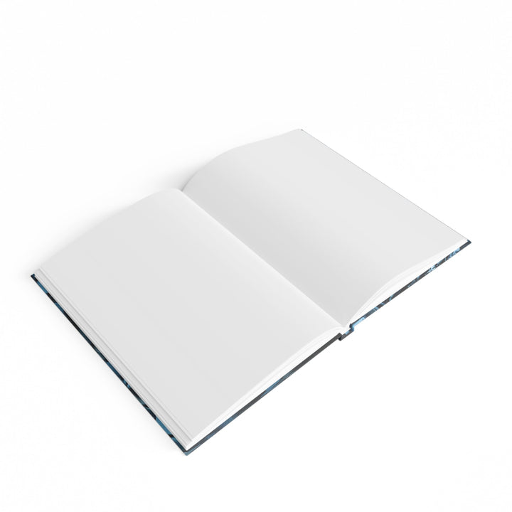 Azure Petal Heart - Hard Backed Journal - Paper products - g(0D·IO) - Graph - A5 - White