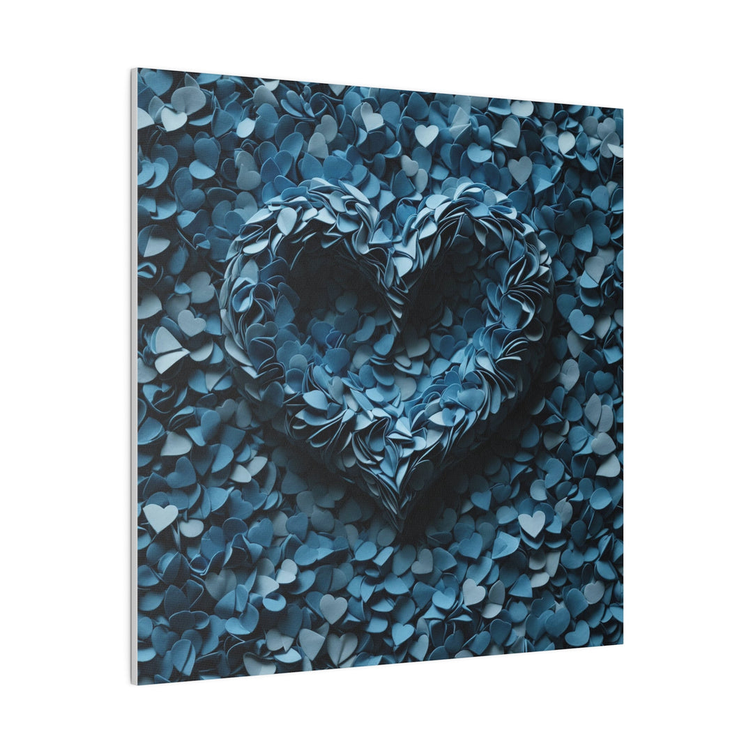 Azure Petal Heart - Matte Canvas - Canvas - g(0D·IO) - 32" x 32" (Square) - 0.75'' -