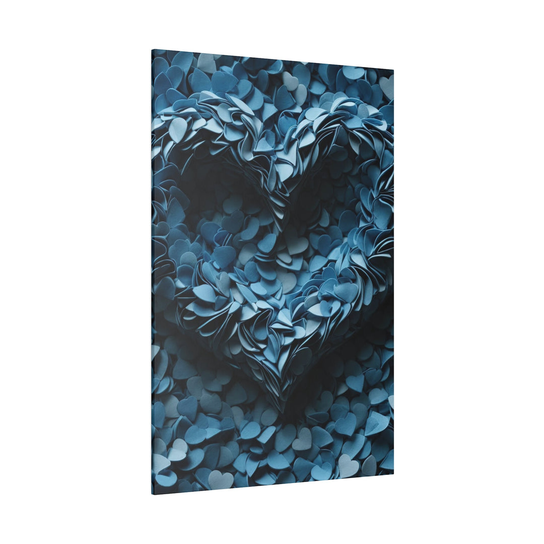 Azure Petal Heart - Matte Canvas - Canvas - g(0D·IO) - 32" x 32" (Square) - 0.75'' -