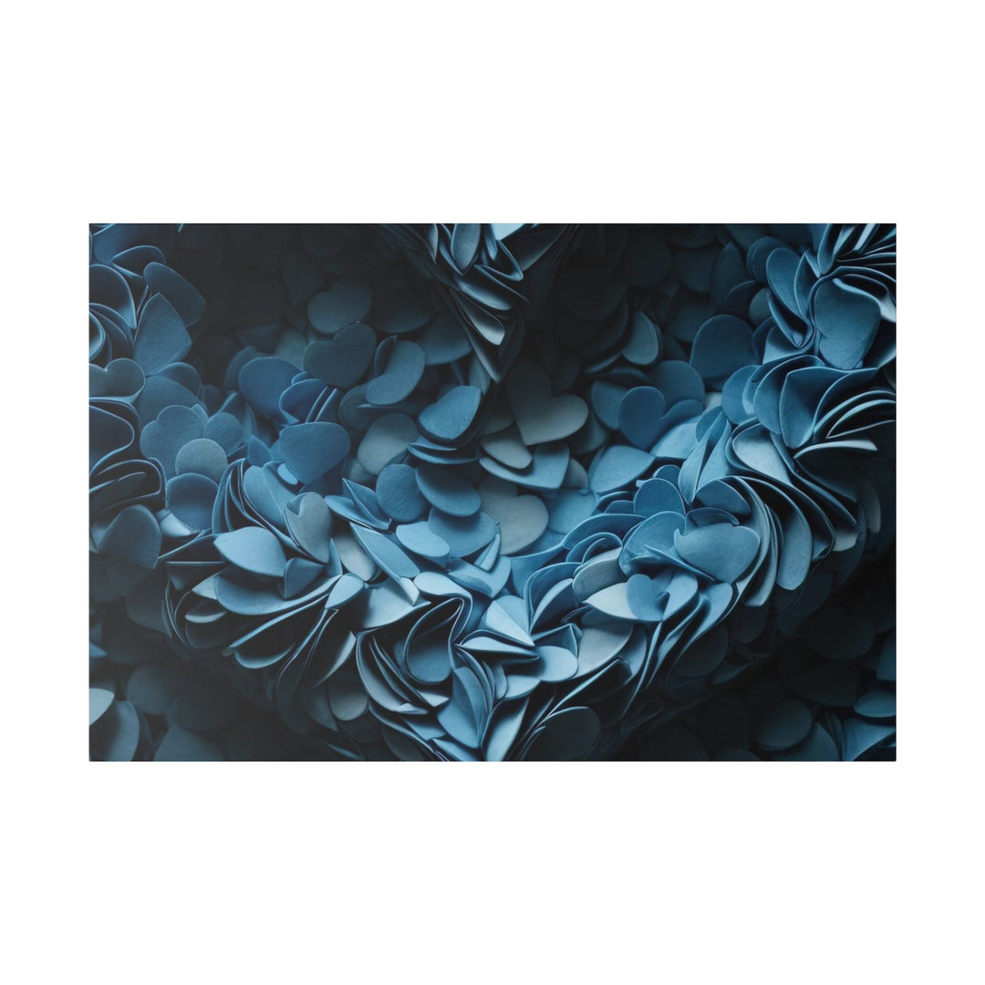 Azure Petal Heart - Matte Canvas - Canvas - g(0D·IO) - 48″ x 32″ (Horizontal) - 0.75'' -