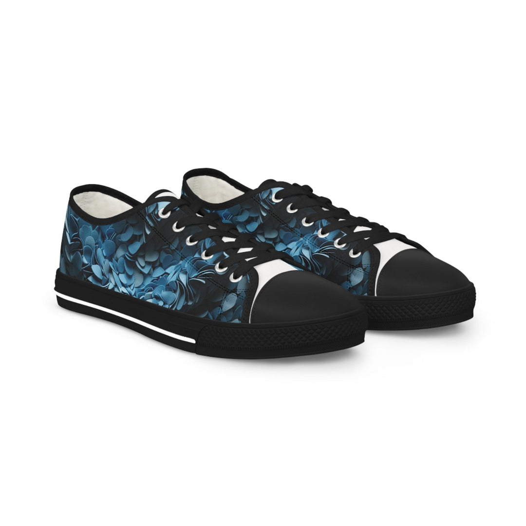 Azure Petal Heart - Men's Lowtop Sneakers - Shoes - g(0D·IO) - US 5 - Black sole -