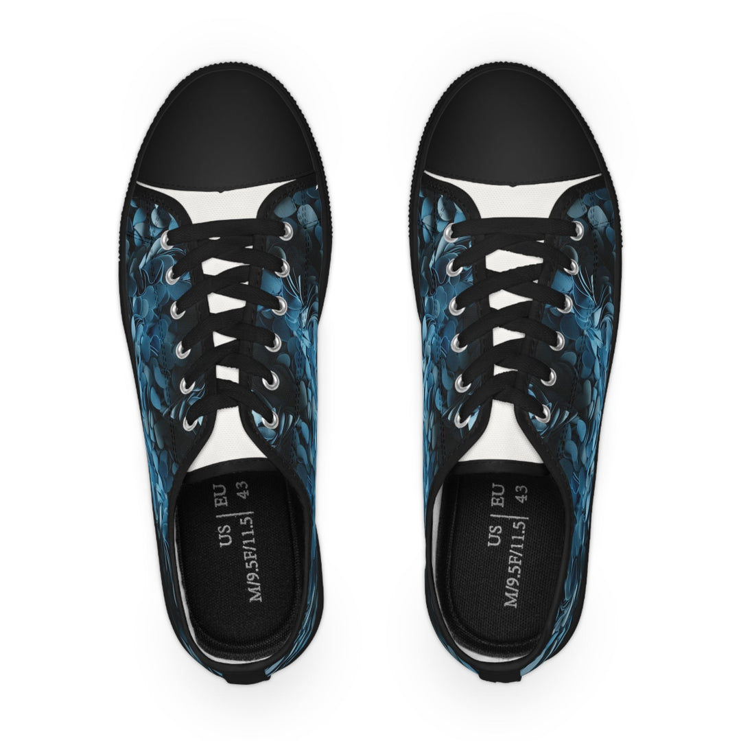 Azure Petal Heart - Men's Lowtop Sneakers - Shoes - g(0D·IO) - US 5 - Black sole -