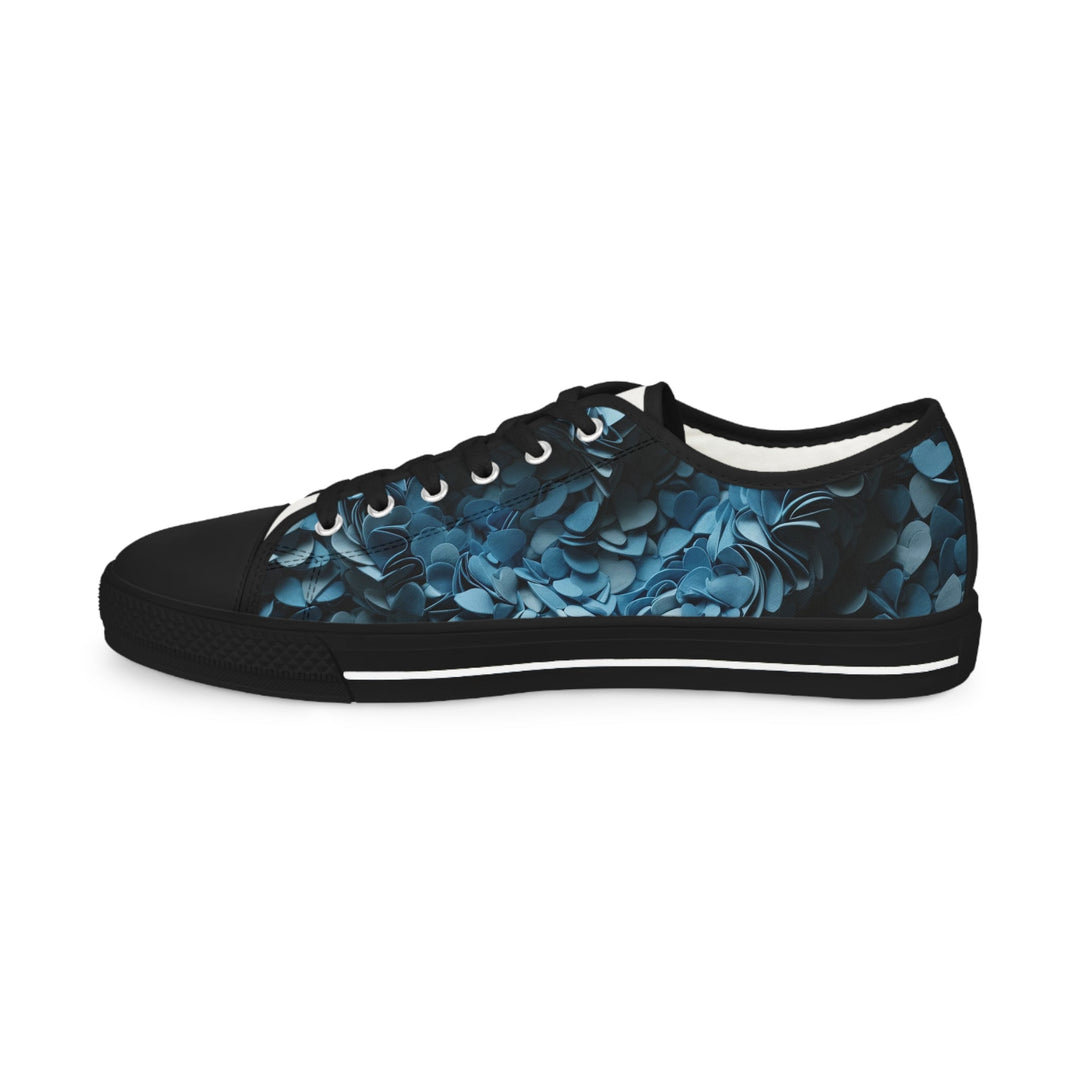 Azure Petal Heart - Men's Lowtop Sneakers - Shoes - g(0D·IO) - US 5 - Black sole -