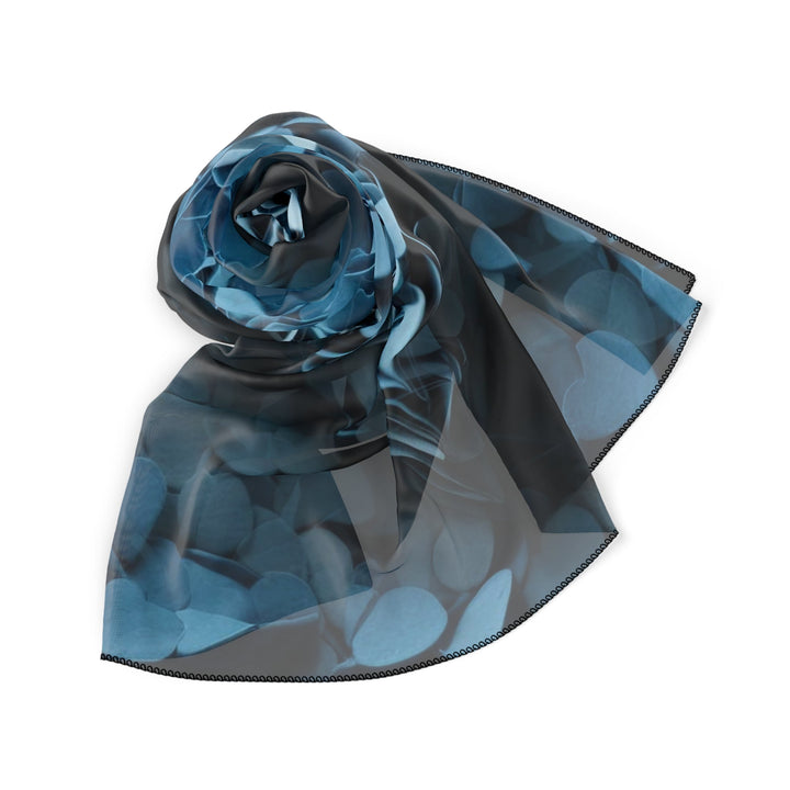 Azure Petal Heart - Poly Scarf - Accessories - g(0D·IO) - Poly chiffon - 50" × 50" -