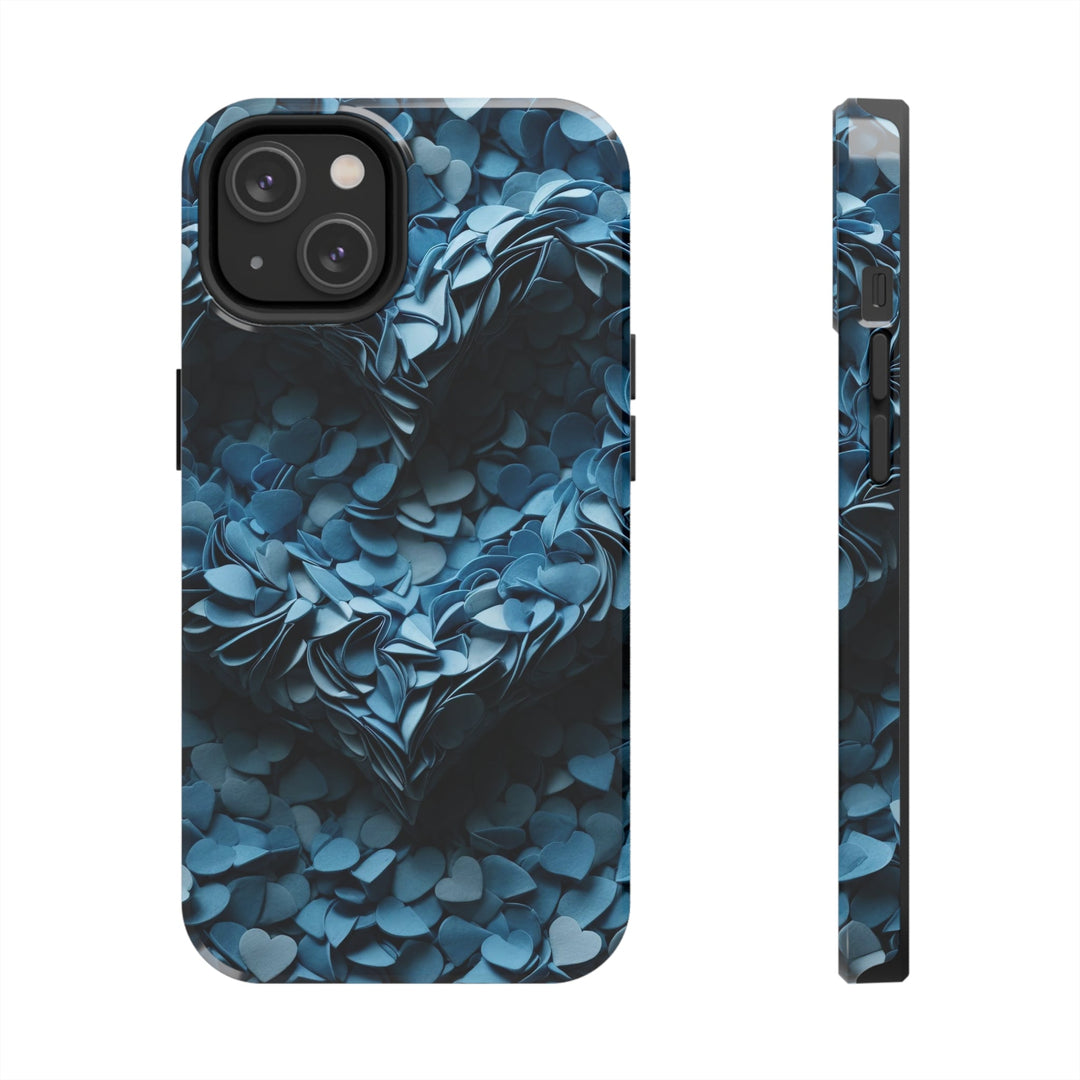 Azure Petal Heart - Tough Phone Case - Phone Case - g(0D·IO) - iPhone 14 - -