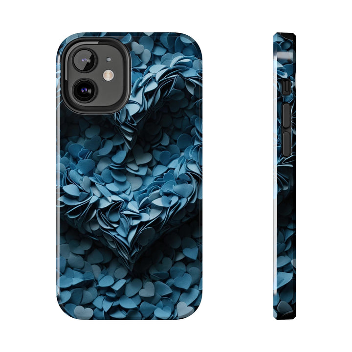Azure Petal Heart - Tough Phone Case - Phone Case - g(0D·IO) - iPhone 12 Mini - -