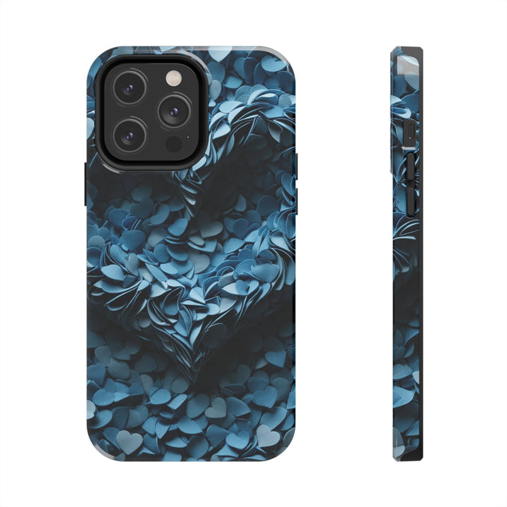 Azure Petal Heart - Tough Phone Case - Phone Case - g(0D·IO) - iPhone 14 Pro Max - -