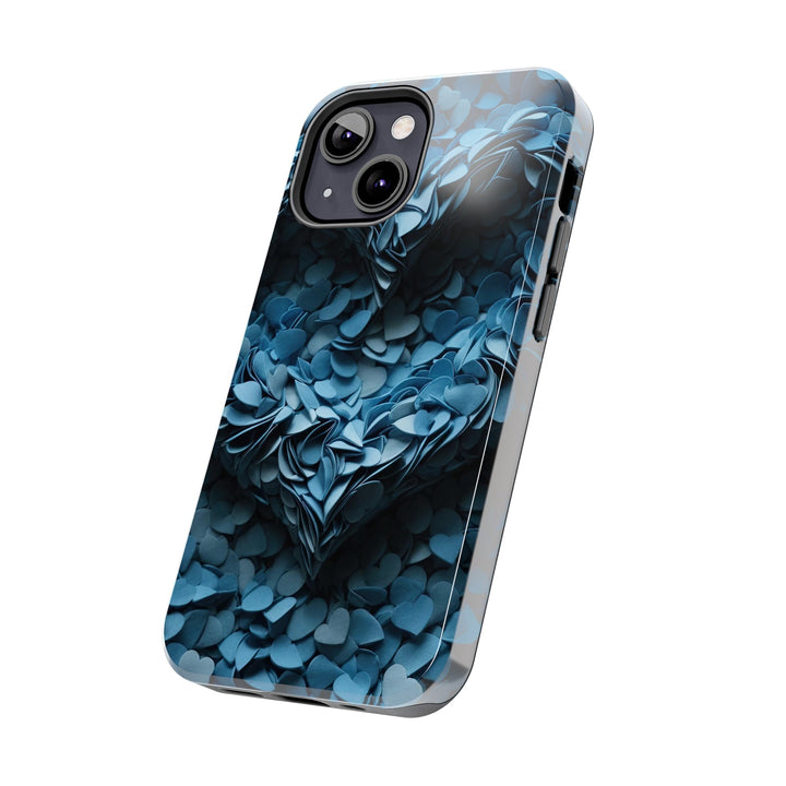 Azure Petal Heart - Tough Phone Case - Phone Case - g(0D·IO) - iPhone 13 Mini - -