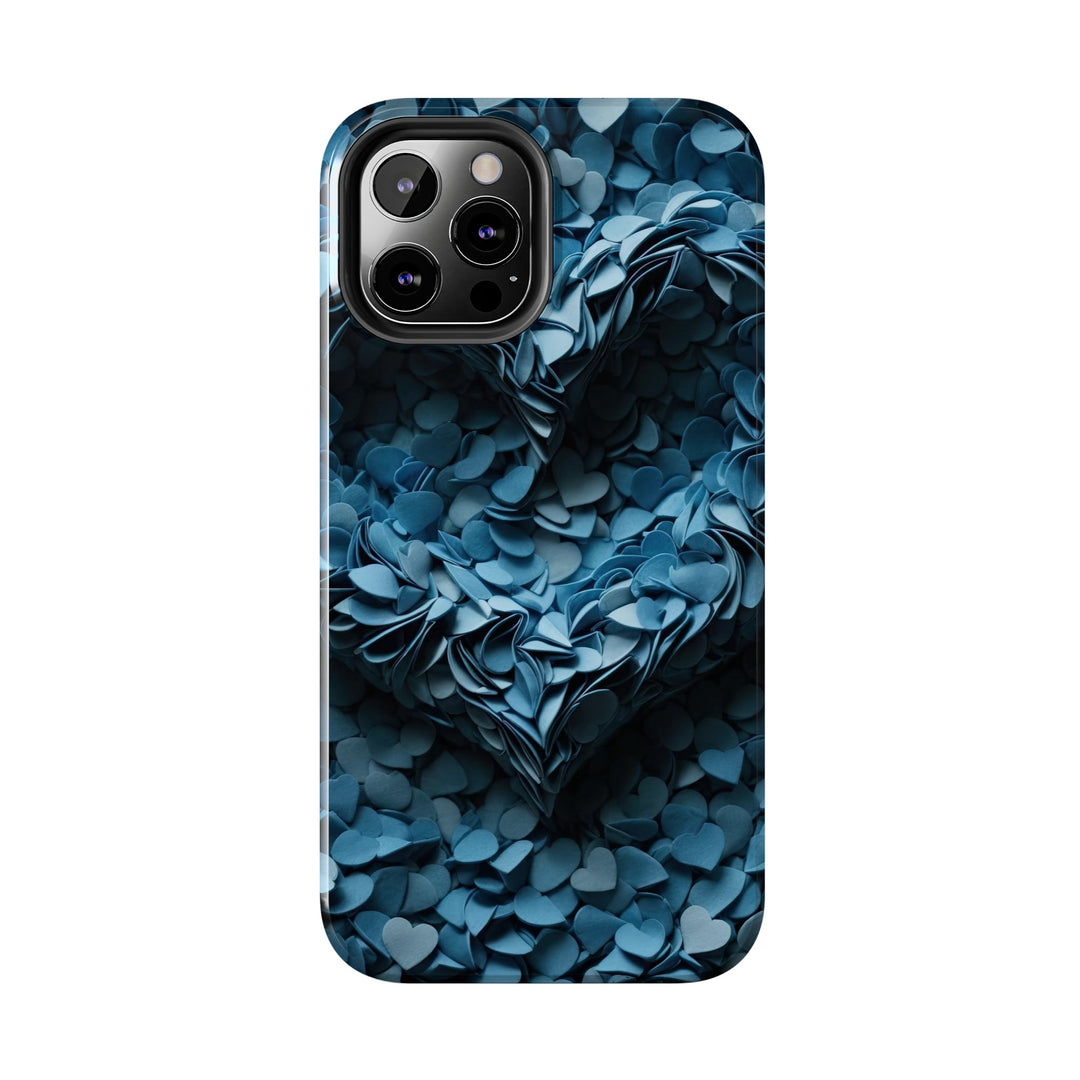 Azure Petal Heart - Tough Phone Case - Phone Case - g(0D·IO) - iPhone 13 Mini - -