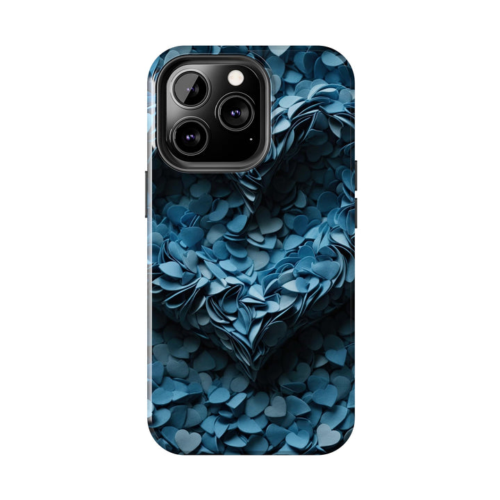 Azure Petal Heart - Tough Phone Case - Phone Case - g(0D·IO) - iPhone 13 Mini - -