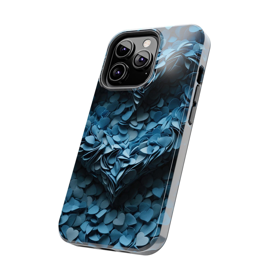 Azure Petal Heart - Tough Phone Case - Phone Case - g(0D·IO) - iPhone 13 Mini - -