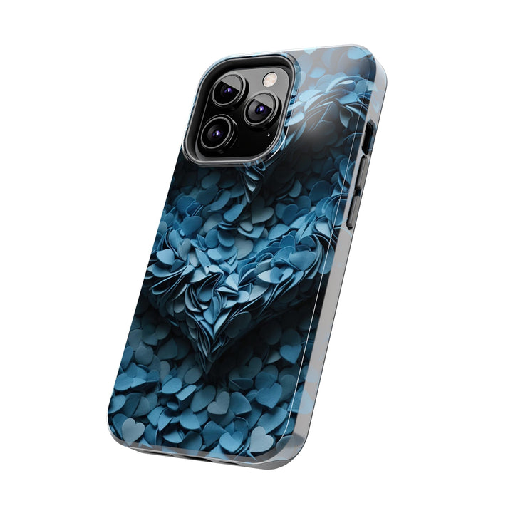 Azure Petal Heart - Tough Phone Case - Phone Case - g(0D·IO) - iPhone 13 Mini - -