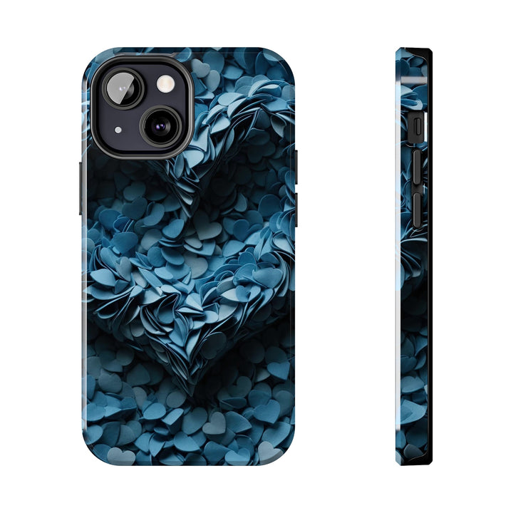 Azure Petal Heart - Tough Phone Case - Phone Case - g(0D·IO) - iPhone 13 Mini - -