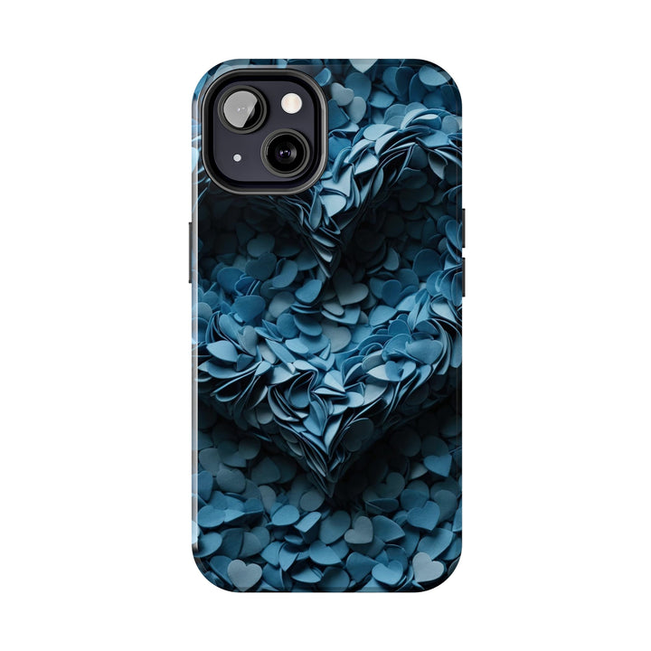 Azure Petal Heart - Tough Phone Case - Phone Case - g(0D·IO) - iPhone 13 Mini - -