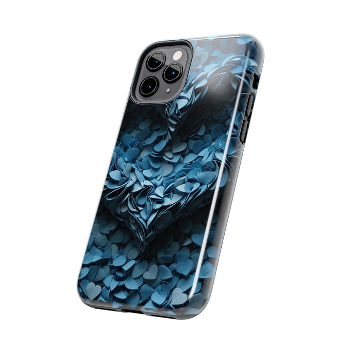 Azure Petal Heart - Tough Phone Case - Phone Case - g(0D·IO) - iPhone 13 Mini - -