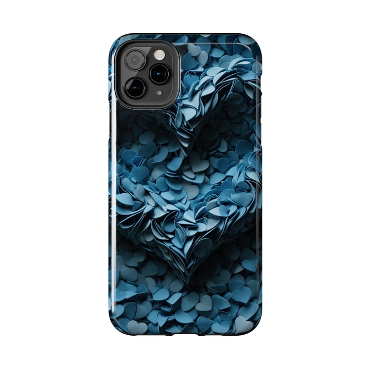 Azure Petal Heart - Tough Phone Case - Phone Case - g(0D·IO) - iPhone 13 Mini - -