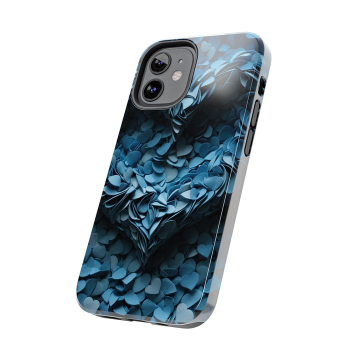 Azure Petal Heart - Tough Phone Case - Phone Case - g(0D·IO) - iPhone 13 Mini - -