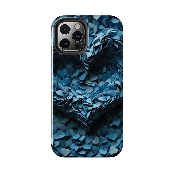 Azure Petal Heart - Tough Phone Case - Phone Case - g(0D·IO) - iPhone 13 Mini - -