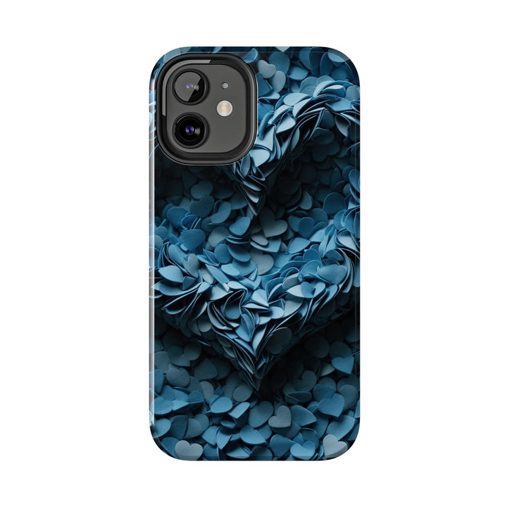 Azure Petal Heart - Tough Phone Case - Phone Case - g(0D·IO) - iPhone 13 Mini - -