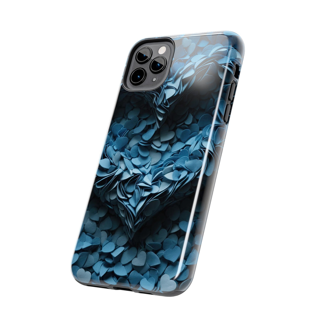 Azure Petal Heart - Tough Phone Case - Phone Case - g(0D·IO) - iPhone 13 Mini - -