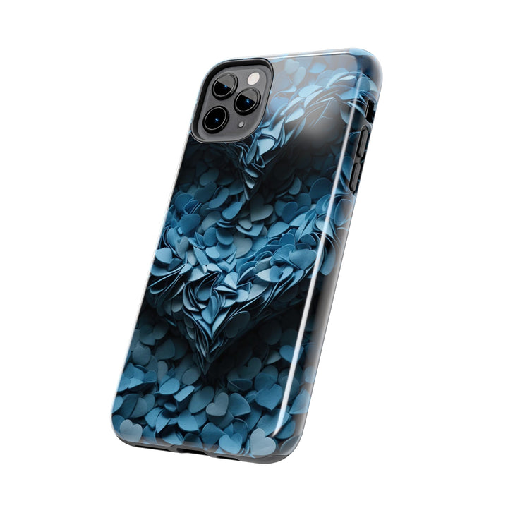 Azure Petal Heart - Tough Phone Case - Phone Case - g(0D·IO) - iPhone 13 Mini - -