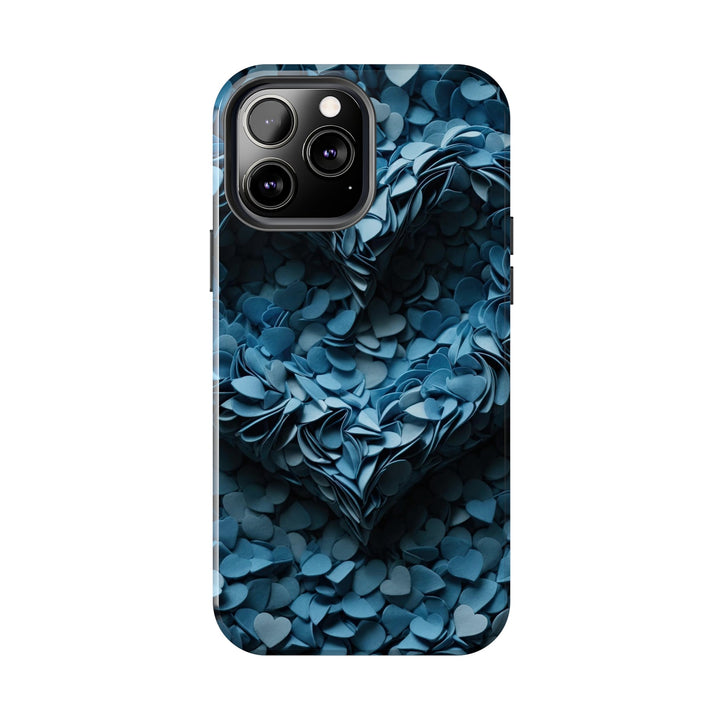 Azure Petal Heart - Tough Phone Case - Phone Case - g(0D·IO) - iPhone 13 Mini - -