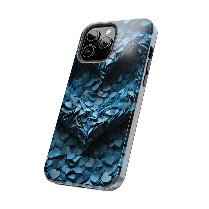 Azure Petal Heart - Tough Phone Case - Phone Case - g(0D·IO) - iPhone 13 Mini - -