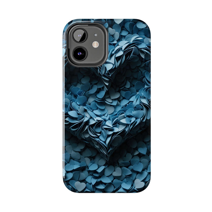 Azure Petal Heart - Tough Phone Case - Phone Case - g(0D·IO) - iPhone 13 Mini - -
