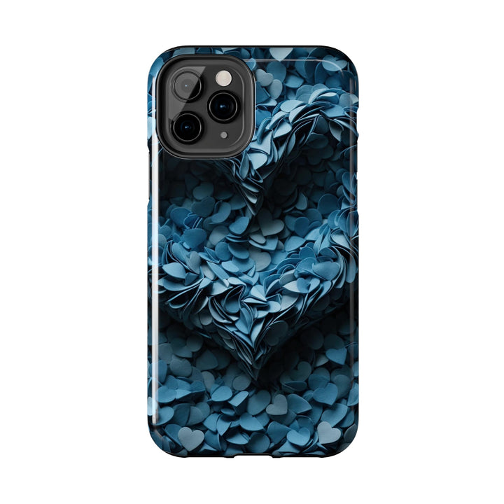 Azure Petal Heart - Tough Phone Case - Phone Case - g(0D·IO) - iPhone 13 Mini - -