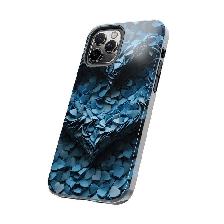 Azure Petal Heart - Tough Phone Case - Phone Case - g(0D·IO) - iPhone 13 Mini - -