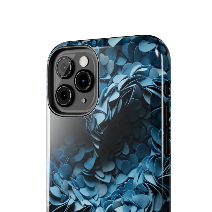 Azure Petal Heart - Tough Phone Case - Phone Case - g(0D·IO) - iPhone 13 Mini - -