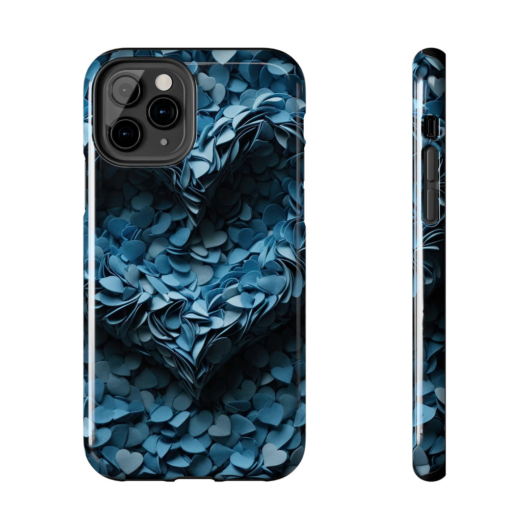 Azure Petal Heart - Tough Phone Case - Phone Case - g(0D·IO) - iPhone 11 Pro - -