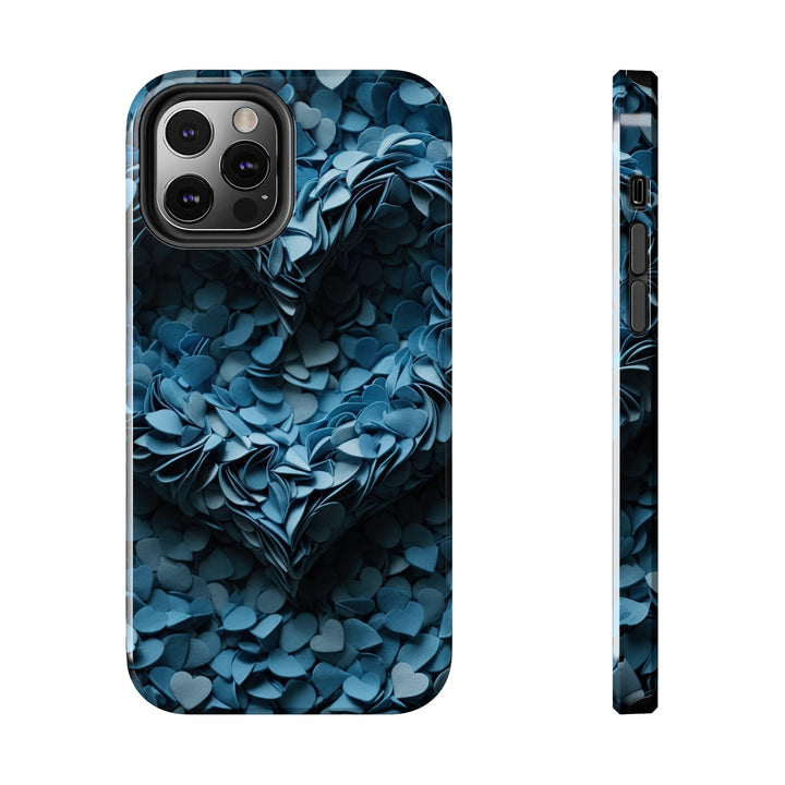Azure Petal Heart - Tough Phone Case - Phone Case - g(0D·IO) - iPhone 12 Pro - -