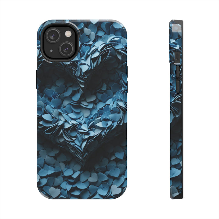 Azure Petal Heart - Tough Phone Case - Phone Case - g(0D·IO) - iPhone 14 Plus - -