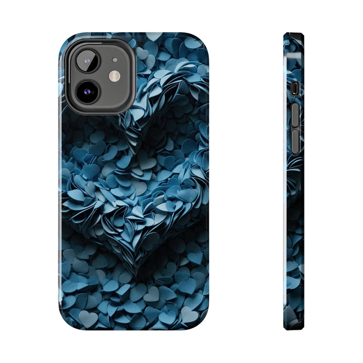 Azure Petal Heart - Tough Phone Case - Phone Case - g(0D·IO) - iPhone 12 - -
