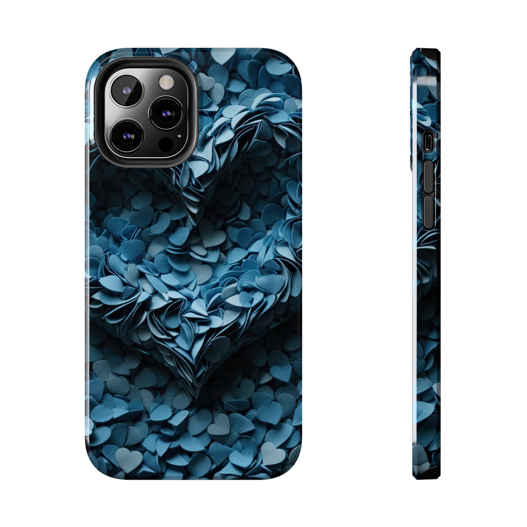 Azure Petal Heart - Tough Phone Case - Phone Case - g(0D·IO) - iPhone 12 Pro Max - -