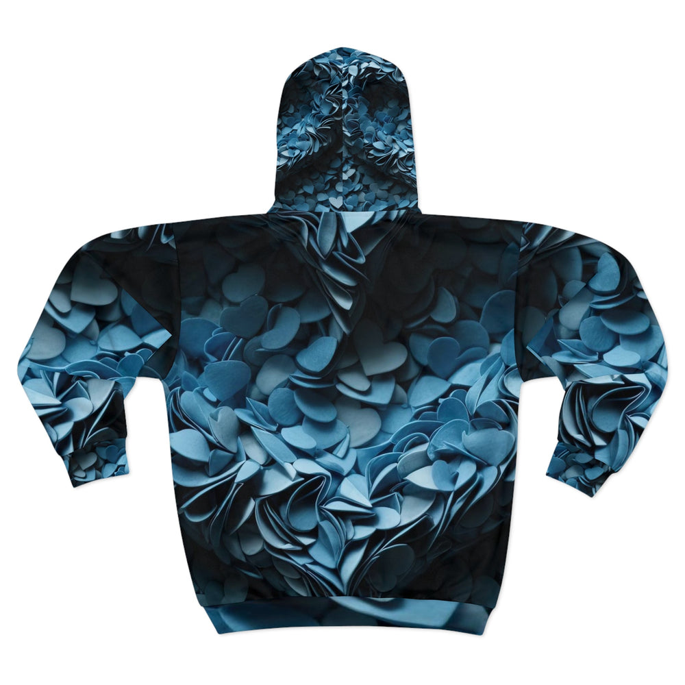 Azure Petal Heart - Unisex Zip Hoodie - All Over Prints - g(0D·IO) - XS - -