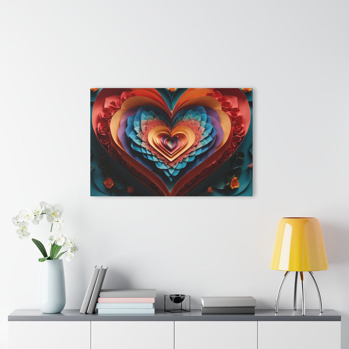 Blooming Heart Layers - Acrylic Prints (French Cleat Hanging) - Home Decor - g(0D·IO) - 24" x 36" (Vertical) - 0.25'' -
