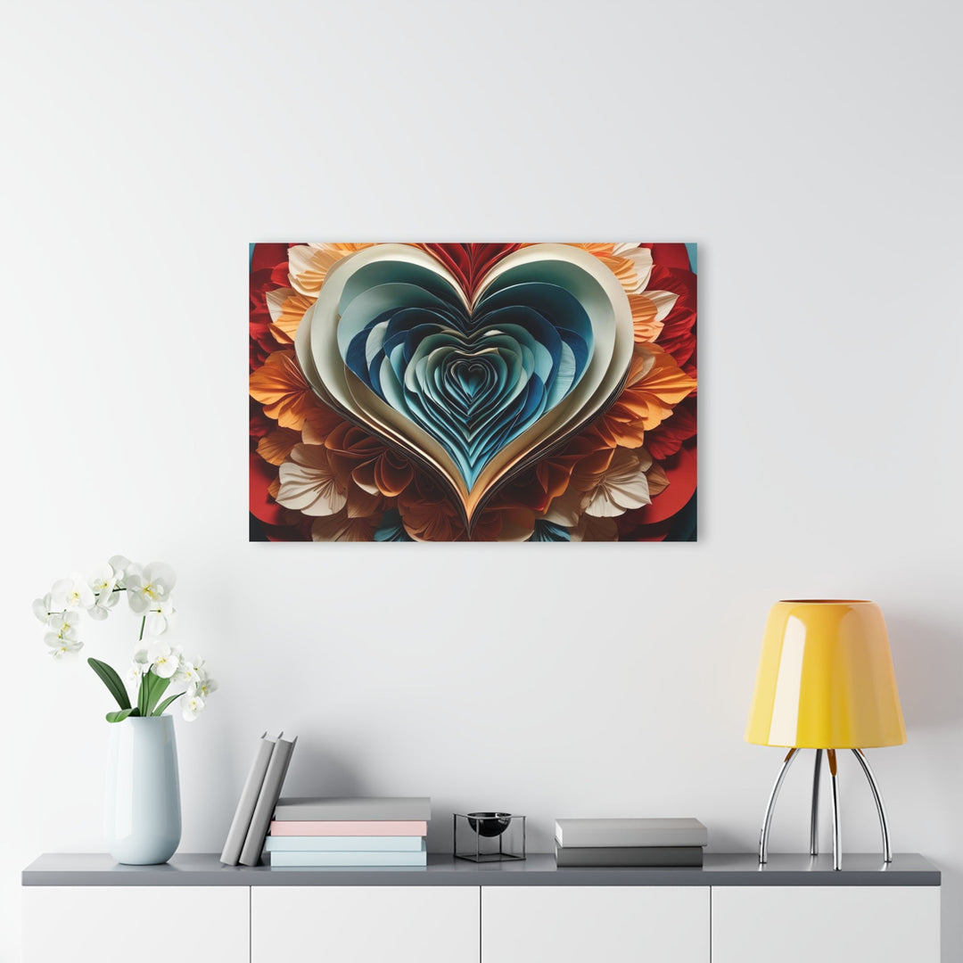 Blooming Heart Layers - Acrylic Prints (French Cleat Hanging) - Home Decor - g(0D·IO) - 24" x 36" (Vertical) - 0.25'' -