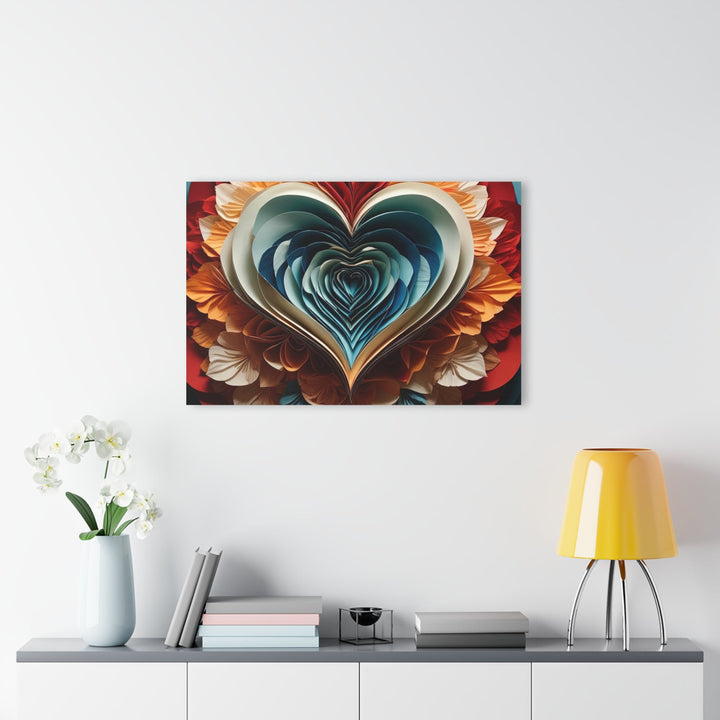 Blooming Heart Layers - Acrylic Prints (French Cleat Hanging) - Home Decor - g(0D·IO) - 24" x 36" (Vertical) - 0.25'' -