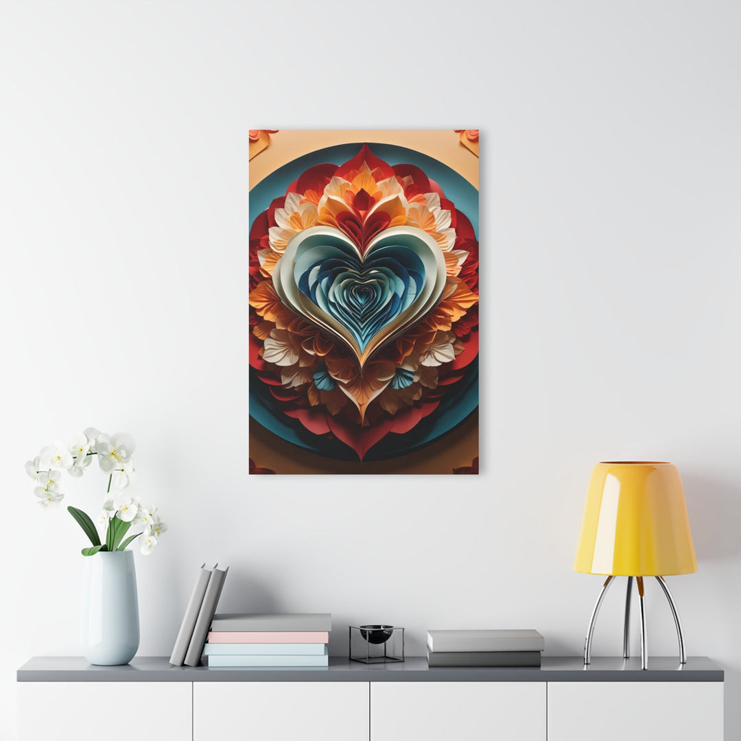 Blooming Heart Layers - Acrylic Prints (French Cleat Hanging) - Home Decor - g(0D·IO) - 24" x 36" (Vertical) - 0.25'' -