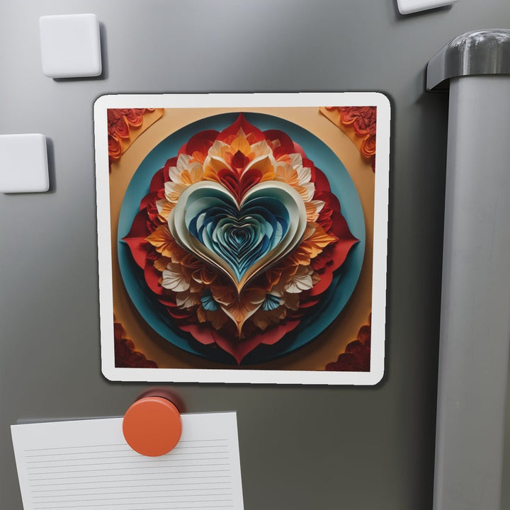 Blooming Heart Layers - Die-cut Magnet - Home Decor - g(0D·IO) - 6 × 6" - Die-Cut - 1 pc