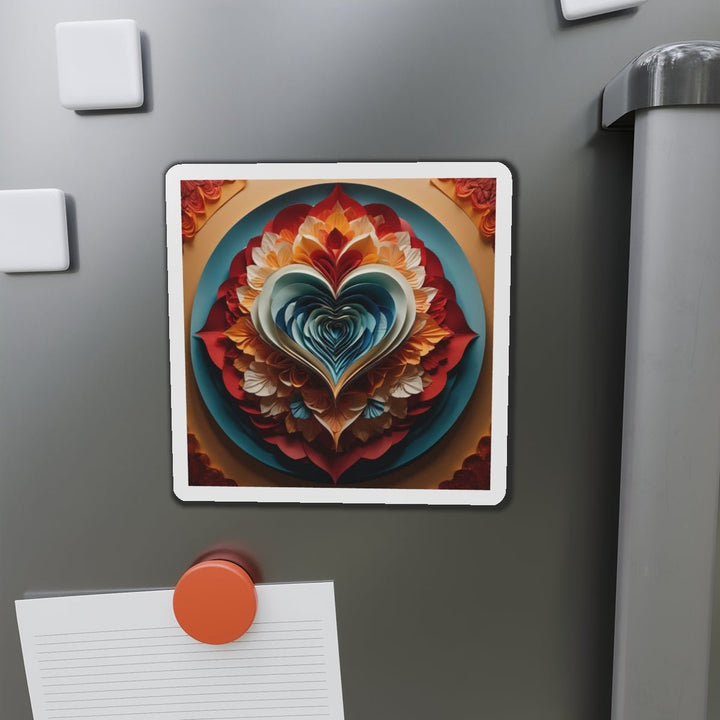 Blooming Heart Layers - Die-cut Magnet - Home Decor - g(0D·IO) - 6 × 6" - Die-Cut - 1 pc