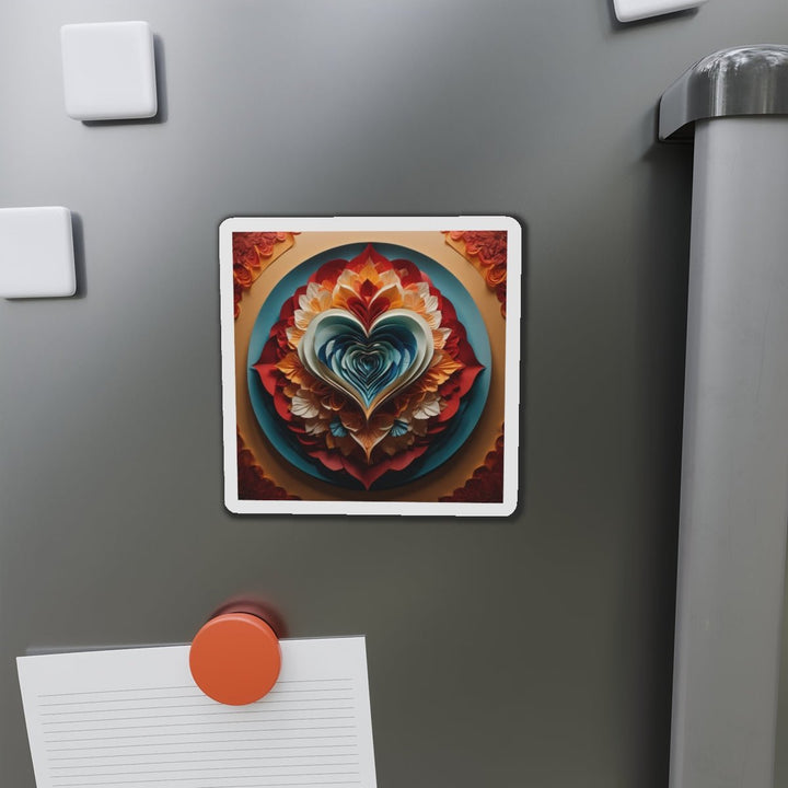 Blooming Heart Layers - Die-cut Magnet - Home Decor - g(0D·IO) - 6 × 6" - Die-Cut - 1 pc