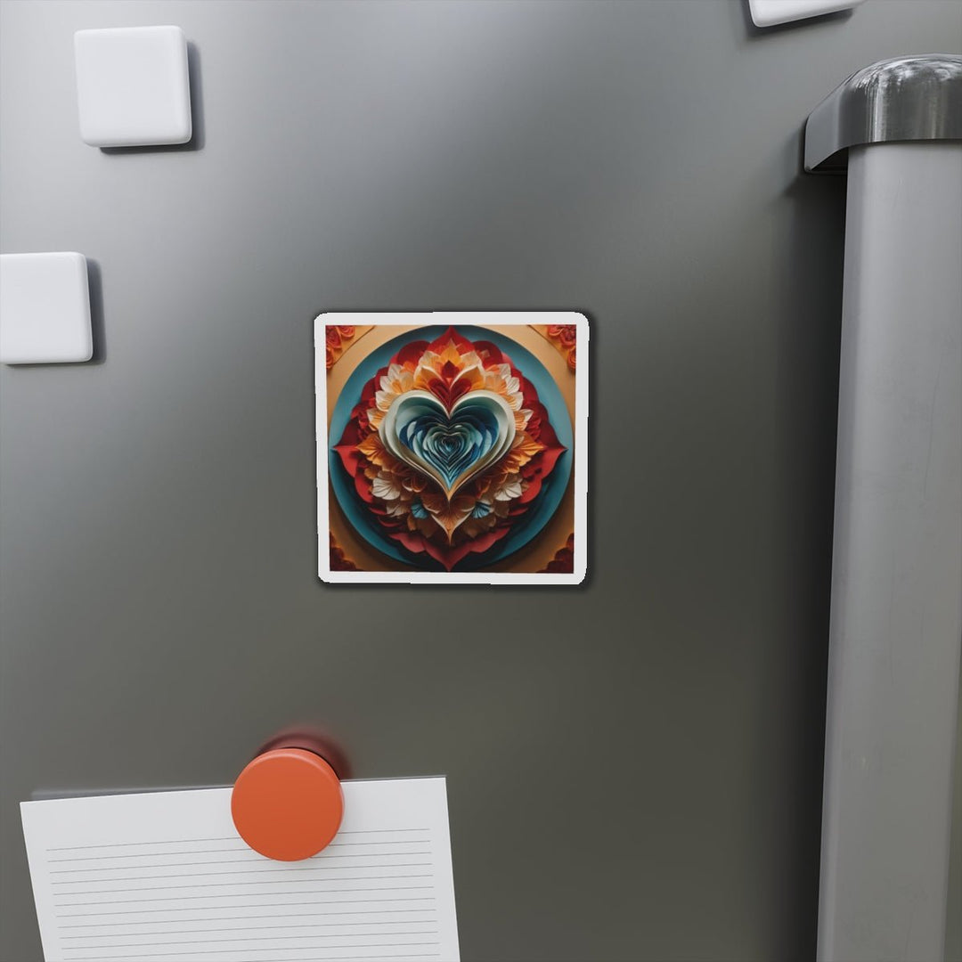 Blooming Heart Layers - Die-cut Magnet - Home Decor - g(0D·IO) - 6 × 6" - Die-Cut - 1 pc
