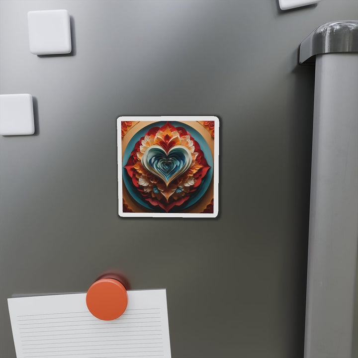 Blooming Heart Layers - Die-cut Magnet - Home Decor - g(0D·IO) - 6 × 6" - Die-Cut - 1 pc