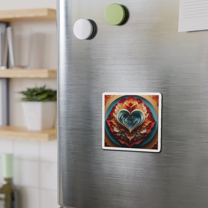 Blooming Heart Layers - Die-cut Magnet - Home Decor - g(0D·IO) - 6 × 6" - Die-Cut - 1 pc